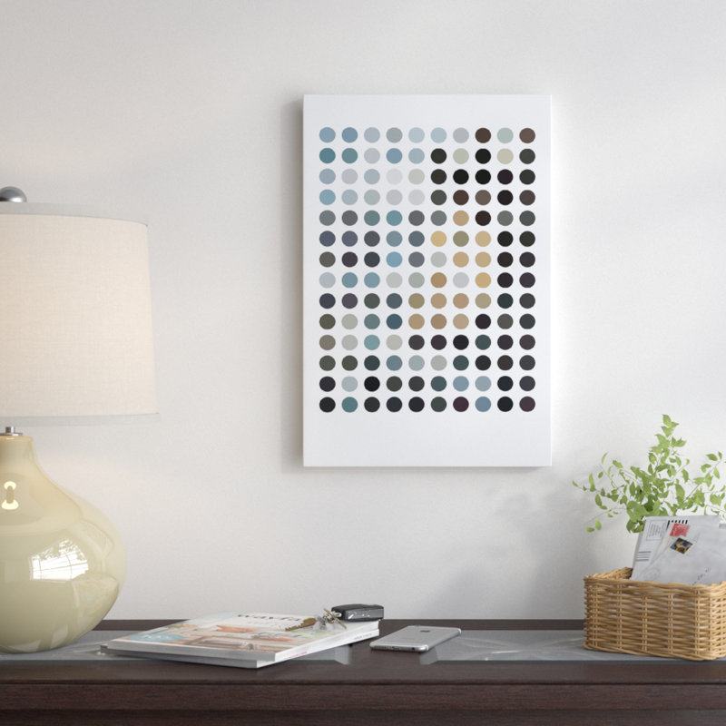 «Modern Art - Earthy Dots», impression, Toile, H 12 po x l 8 po x P 0,75 po