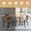 Blanchet 4 - Person Acacia Patio Dining Set with Round Table
