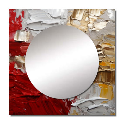 Mirnesa - Abstract Large Square Mirror For Wall Art Decor