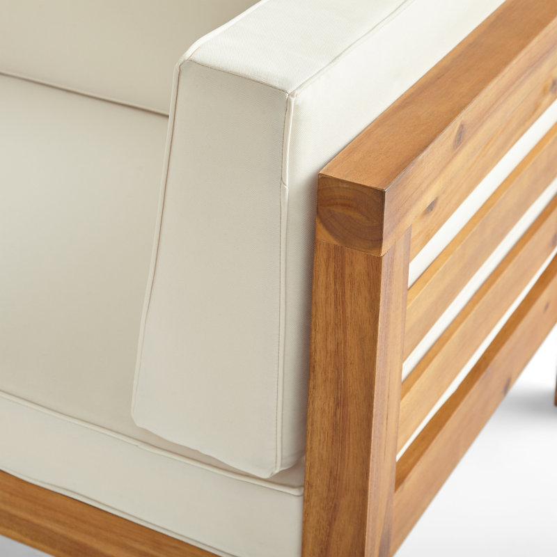 Ensemble de conversation modulaire avec coussins 5 pièces Maher, Beige