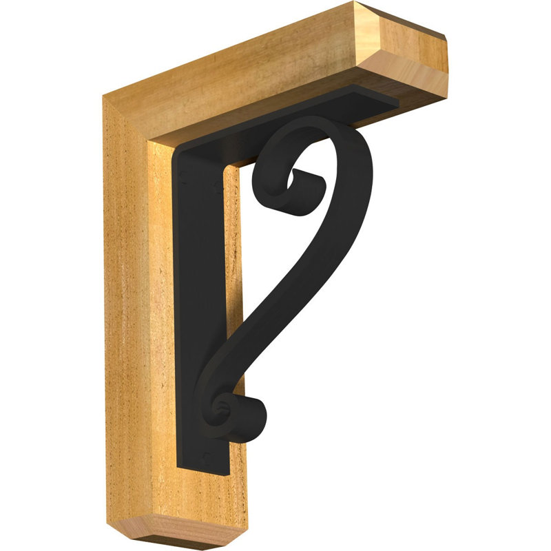 Support triple Ironcrest Edwards, H 16 po x P 14 po, Cèdre rouge de l'Ouest l 3 1/2 po x T 2 po (lisse