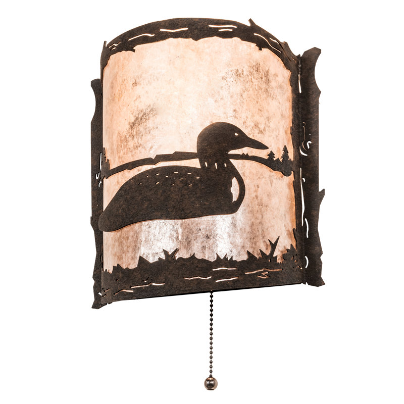Applique murale à une lumière Meyda 407039BEC5A40A691567CB77AD9196A de la collection Loon, 40 po