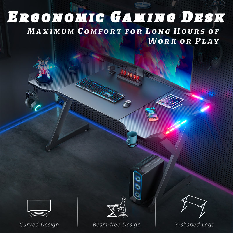 Metal Base Computer Desk, 74cm H x 140cm W x 60cm D