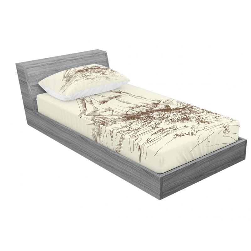 Microfiber Sheet Set, Twin Sheet Set with Fitted Sheet