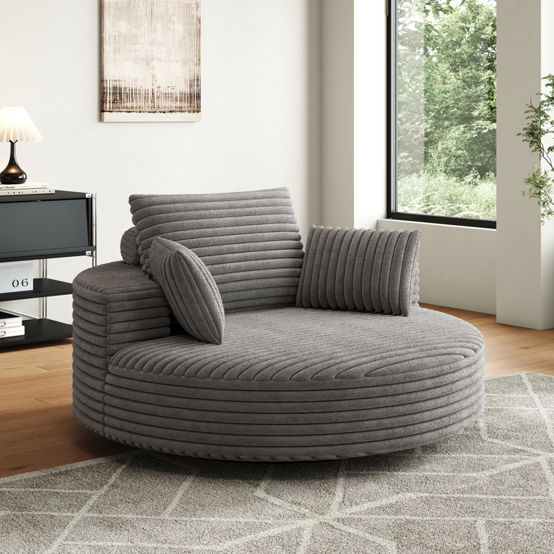 Fauteuil pivotant Fluffy, Gris
