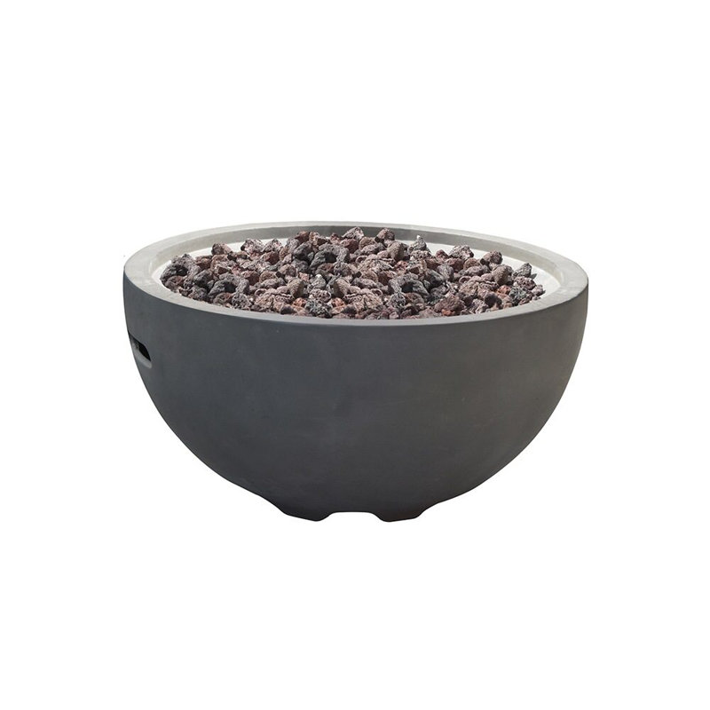 Round Concrete Smokeless Fire Pit, Propane