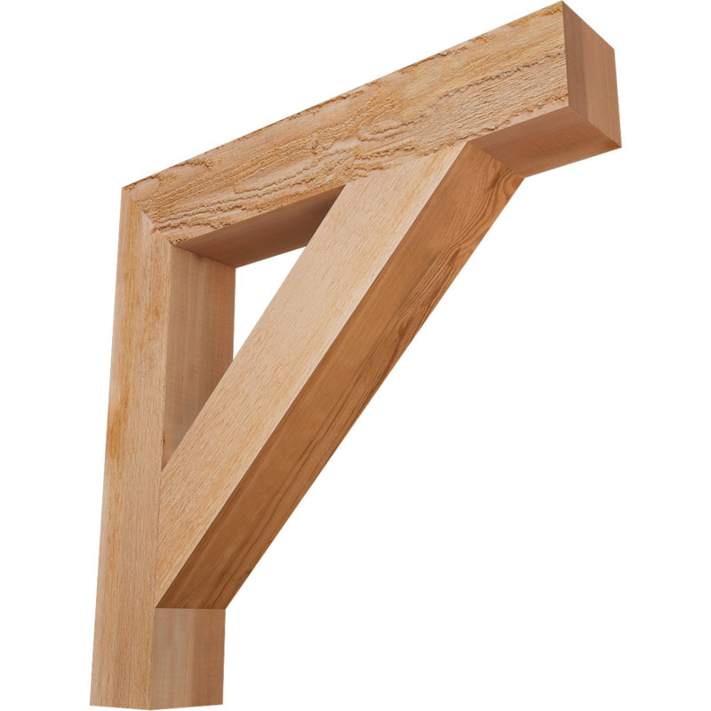 Support de bloc traditionnel, H 24 po x l 4 po x P 24 po, Cèdre rouge de l'Ouest (scié brut)