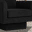 Fauteuil d'appoint pivotant rembourré à accoudoirs évasés-994436603
