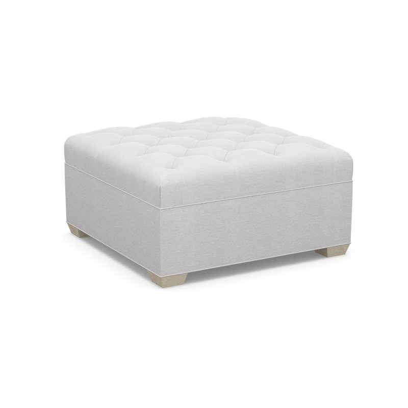 Square Tufted Ottoman, 8938-82, Sandstone