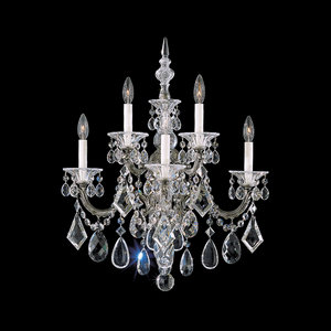 La Scala 5 - Light Candle Wall Light, French Gold, Heritage Clear