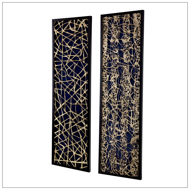 Art mural rectangulaire BoDecor, décor de style transitionnel, ensemble de 2