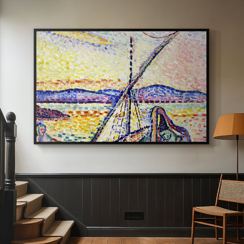 Luxe, Calme et Volupté, c. 1904 - Henri Matisse, toile tendue avec châssis, 26 x 40, Noir