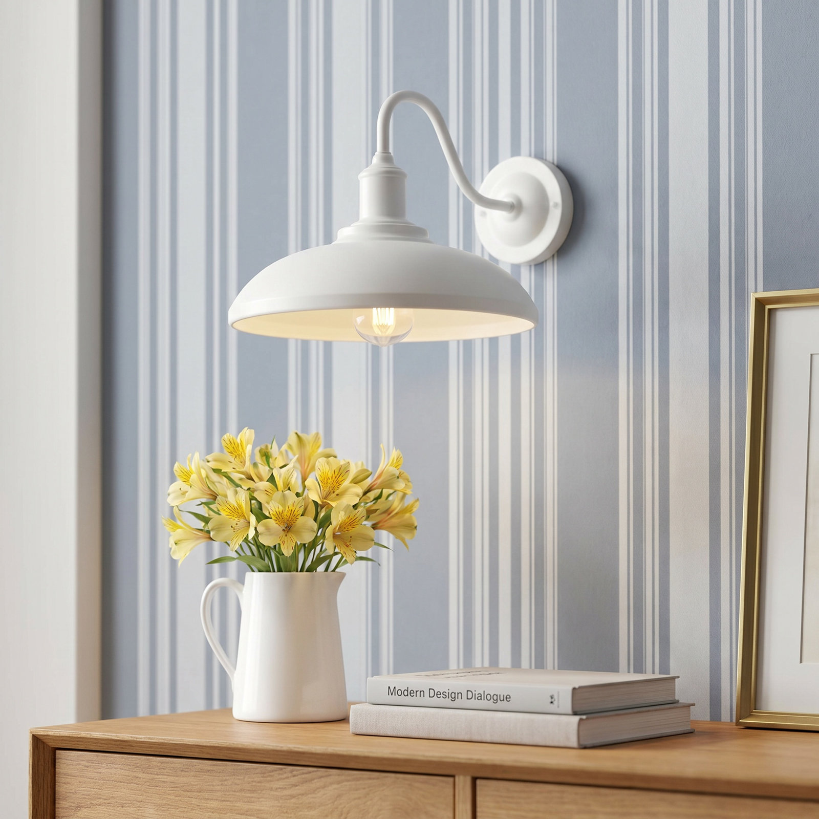 Florence 1-Light Outdoor Light, White