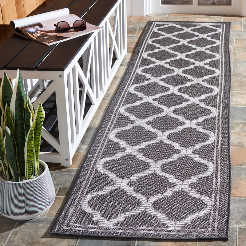 Bermuda Performance Machine Washable Geometric Indoor/Outdoor Area Rug, Runner 2' x 8'