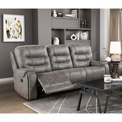 Living Room 1Pc Double Reclining Sofa
