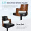 Ensemble de 2 tabourets de bar pivotants réglables de 24,5 à 33,5 po, structure en bois de polyuréthane avec dossier et repose-pieds-1938300497
