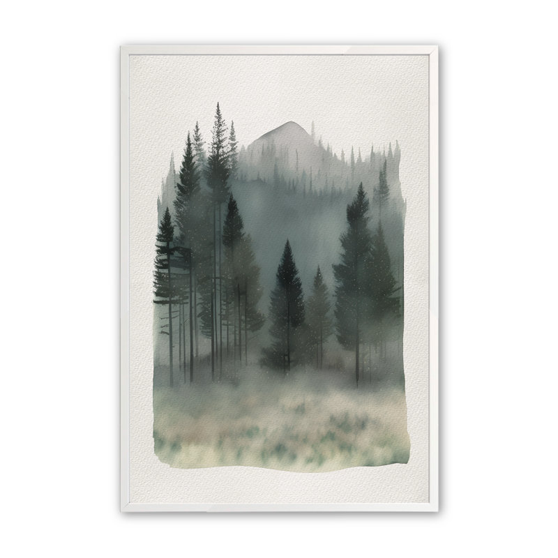 Ensemble de 3 pièces encadrées sur papier Mystique Forest, H 17,5 po x l 13,5 po x P 1 po, Blanc opaque
