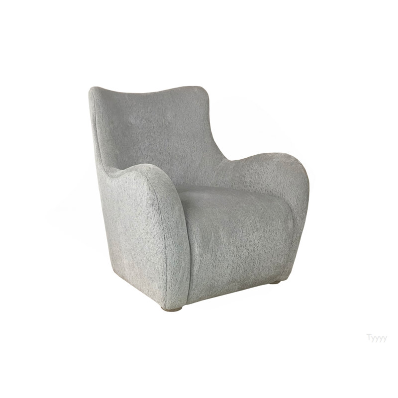 Chaise d'appoint pivotante en tissu de couleur zinc