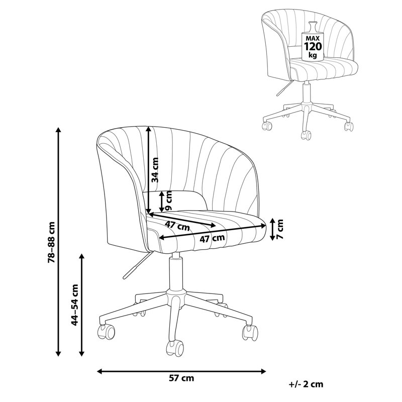 Beliani Katonah Boucle Office Chair