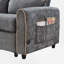 Canapé-lit gigogne escamotable avec dossier réglable, poches de rangement et ports USB-1307766627