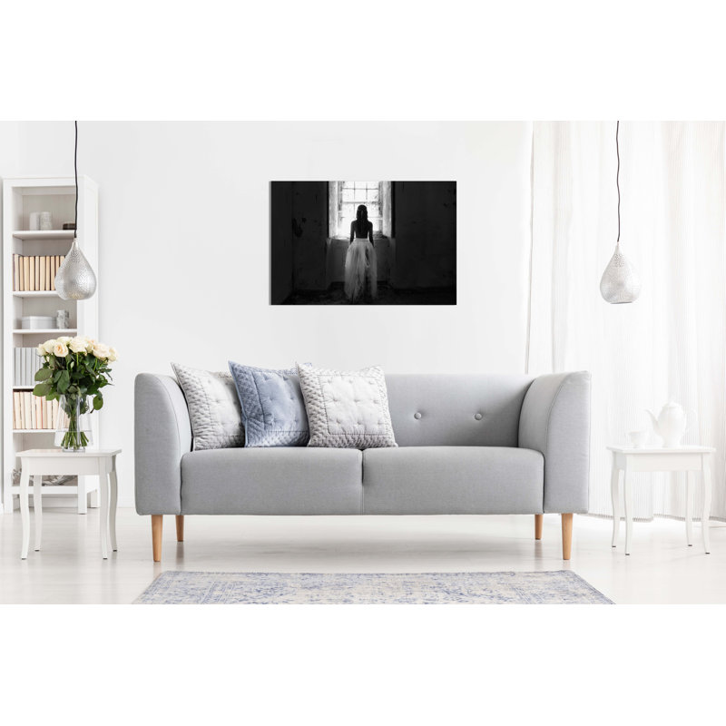 By The Window Woman Behind Artistic - Wrapped Canvas Art Prints, 31cm H x 20cm W