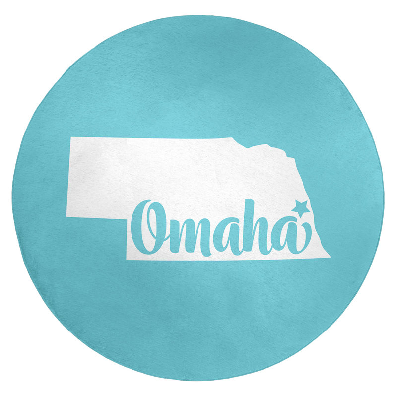 Tapis en poly-chenille omaha nebraska, Rond 5 pi