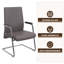 Chaise de bureau rembourrée en cuir Aleen-1219390931
