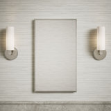 Recessed or Surface Mount Frameless Aluminum Medicine Cabinet Adjustable Shelves
