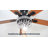 52 Inch Modern Crystal Ceiling Fan with Lights, Remote Controlled, Easy Installation, Safety Cable, 3 Color Temp & Memory Function-957936736-957936737