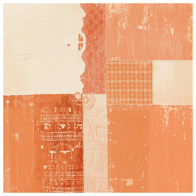 Housses de couette orange et beige