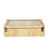 Cole And Grey Rattan Handmade Wrapped 6 Slot Jewellery Box With Tempered Glass Top