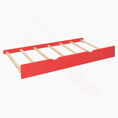 Wood Bed With Trundle, Desk And USB