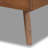 Gorlest Mid-Century Modern Light Grey Fabric Upholstered And Walnut Brown Finished Wood Twin Size Platform Bed-93767575