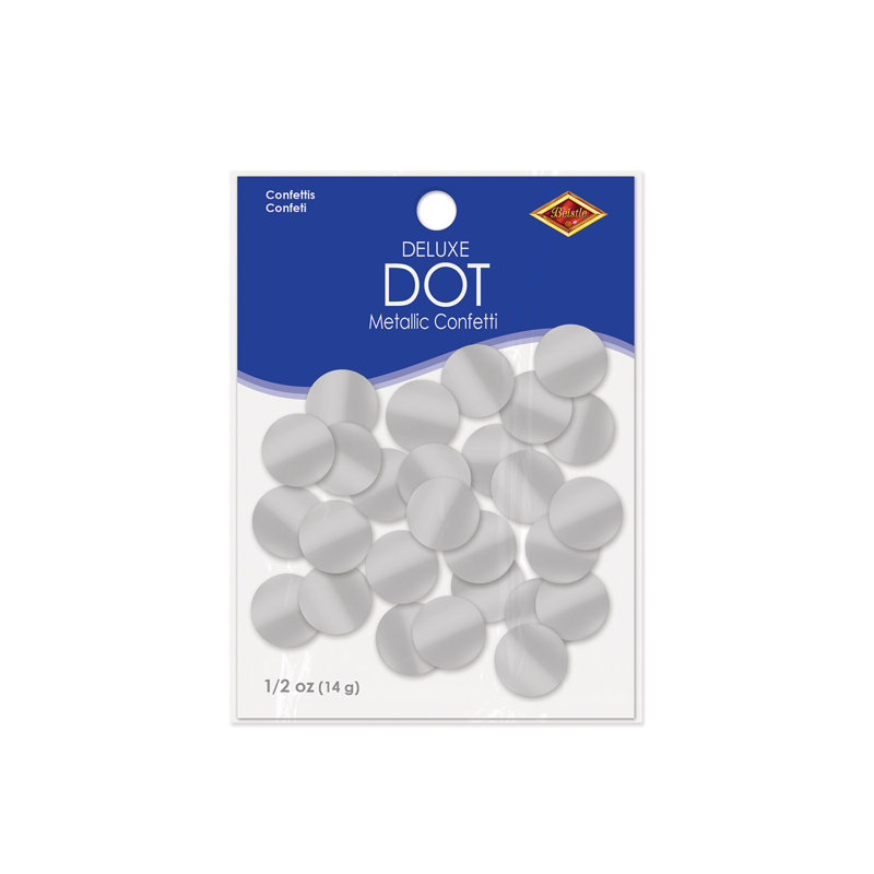 Confettis métalliques à pois de luxe