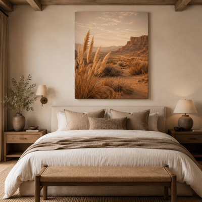 «Canyon Grass Sunset», art mural sur toile tendue paysage du sud-ouest