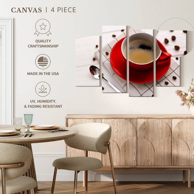Tasse à café Yarlin et grains rôtis, H 22 po x l 36 po