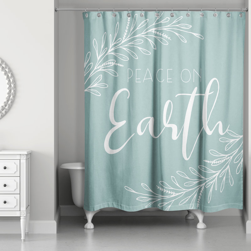 Rideau de douche simple paix sur terre Verna