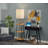 63.25'' Black Column Floor Lamp with USB