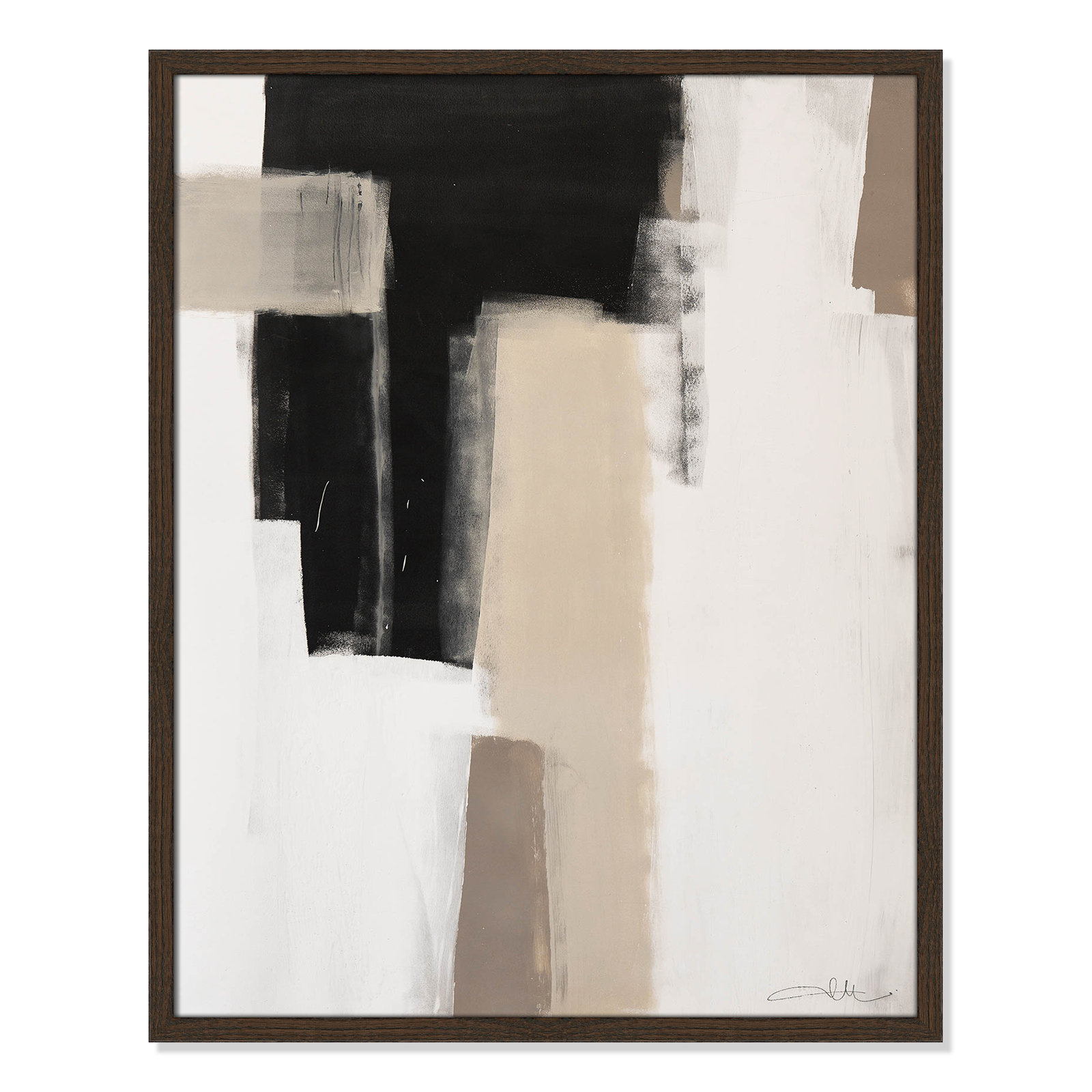 Earth Scapes I Print, 29.5" H x 23.5" W x 1.25" D, Walnut Slim Unmatted Picture Framed