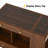 6-Drawer Armoire Makeup Vanities with Open Shelf and Tempered Glass Display Top-1415184662