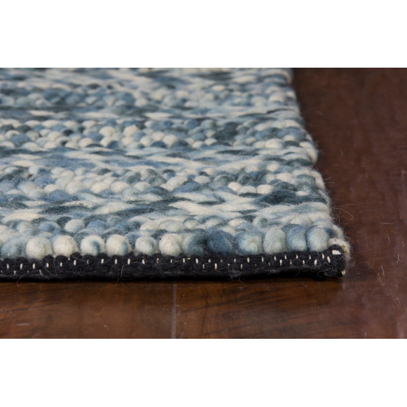 Mott Street Wool Indoor Rug, Rectangle 3'3" x 5'3", Blue