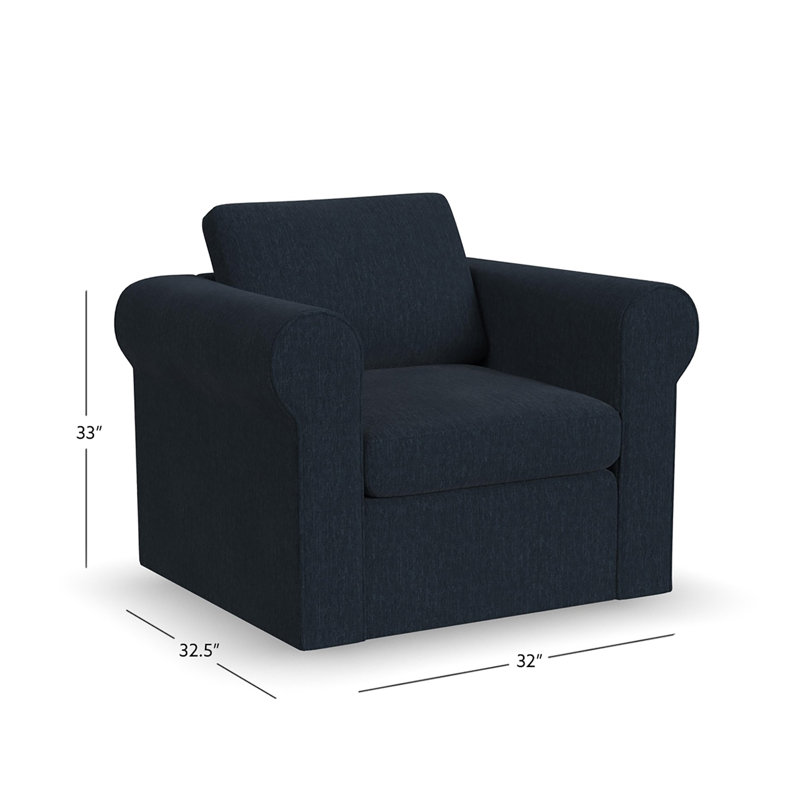 Fauteuil d'appoint 32 po Lockheart - bleu, Bleu