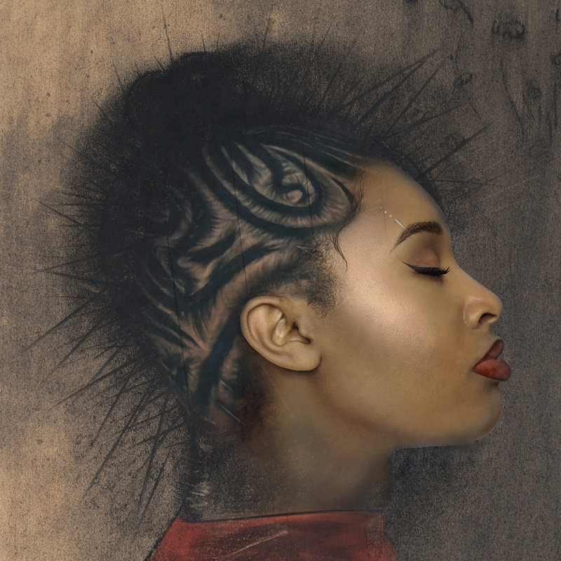 Dark Profile 1 Piece Wall Art