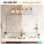 5 - Meuble-lavabo doré avec verre transparent, applique murale moderne en métal et miroir en fer, adaptée au charme de la salle de bain et de la coiffeuse, ampoule E26 compatible sans ampoule, superbe look élégant, compatible-1956606115-1956606126-1956606127