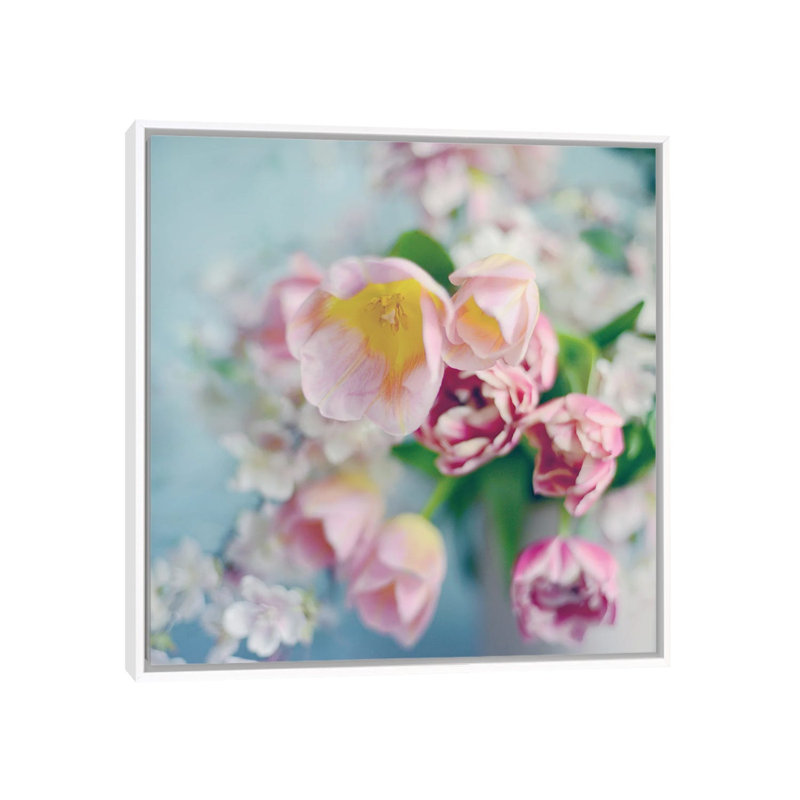 Pulled From The Garden I by Sarah Gardner - Print on Canvas, White Floater Frame, 45.72 cm H x 45.72 cm W