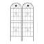 Paquet de 4 treillis de jardin en métal 71 po x 19,7 po antirouille pour plantes grimpantes-1061275963