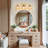 3-light Dimmable Vanity Light With Amber Vintage Floral Tulip Glass Shade-1621264806-1613618702