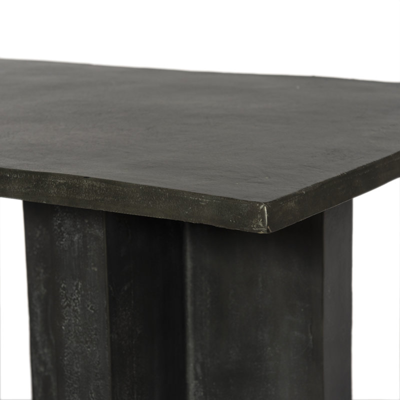 Gray Rectangular Aluminum Outdoor Cocktail Table