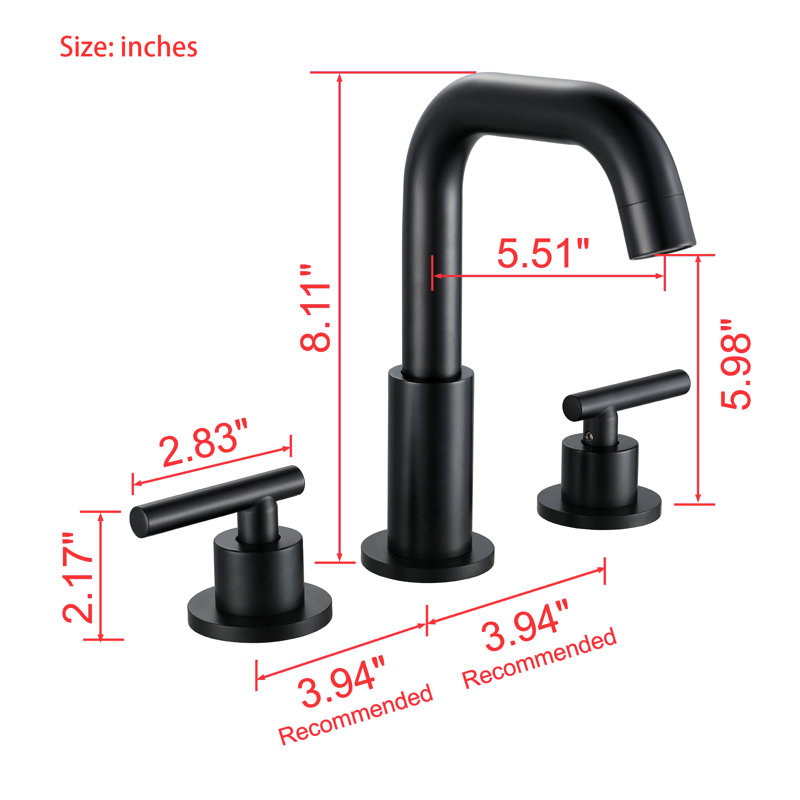 Robinet de salle de bain à large entraxe