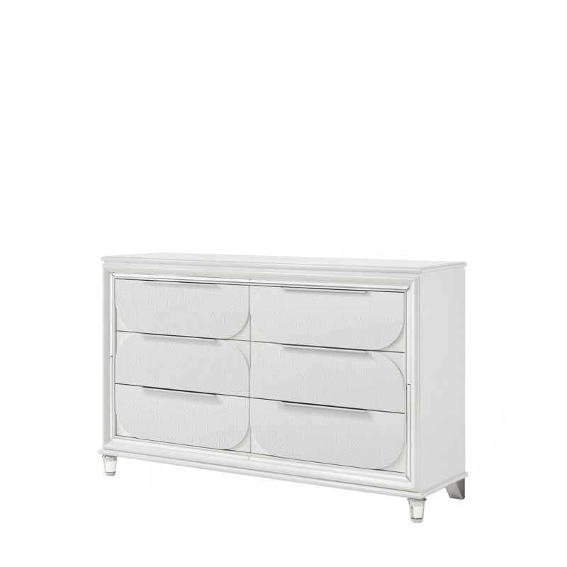 Commode Tarian, finition blanc perle BD02320